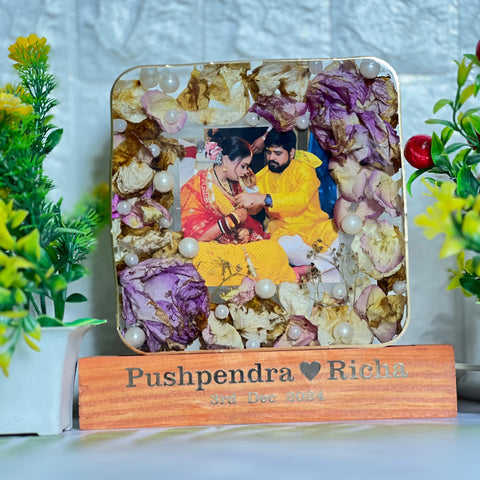 Wedding Garland Preservation in Resin | Custom Flower Block