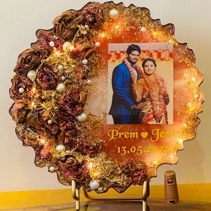 Elegant Wedding Resin Art Frame