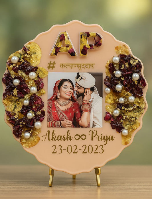 Flower Preservation Resin Round Frame