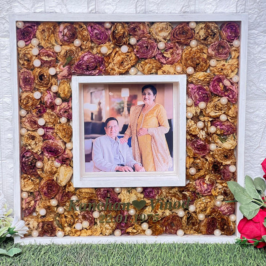 Custom Wooden Frame Resin Varmala Preservation Gift