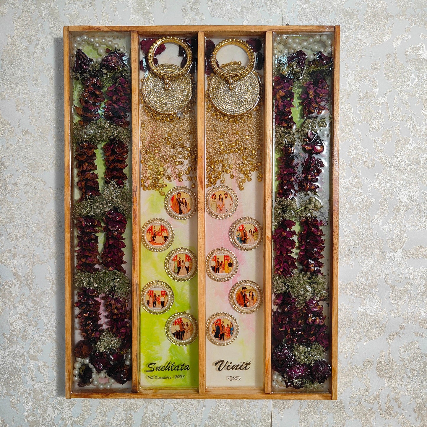 Couple Photo Resin Varmala Decor Frame