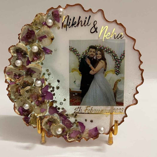 Half Floral Photo Frame